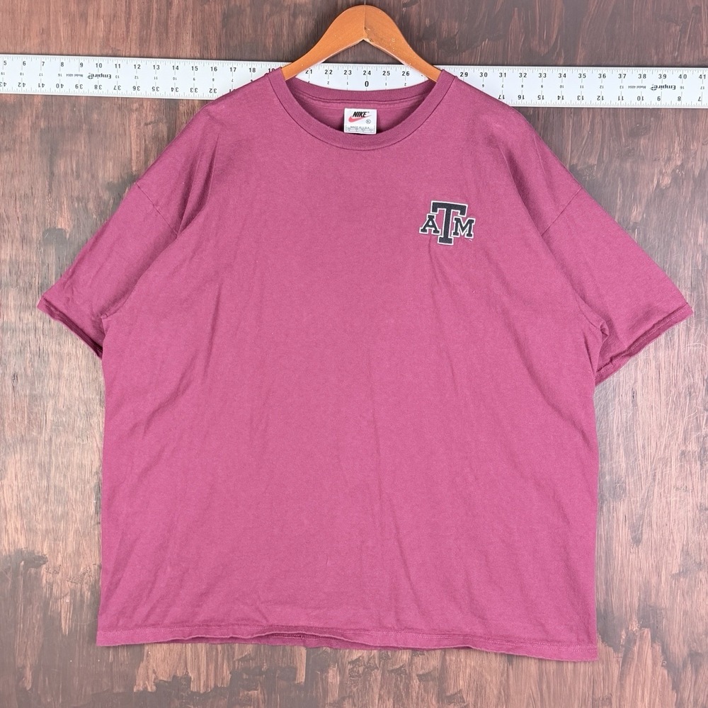 Nike Texas A&M Aggies Team Sports USA Made Swoosh Maroon Men XL Vintage 90s NCAA